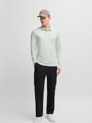 BOSS Blue Paaserby Long Sleeve Polo Shirt - Image 2 of 7