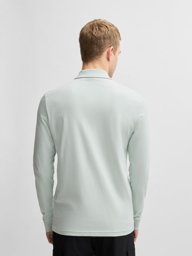 Grün - BOSS Paaserby Long Sleeve Polo Shirt - Image 3 of 7