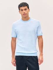 BOSS Light Blue Regular-Fit Crew Neck T-Shirt - Image 1 of 6