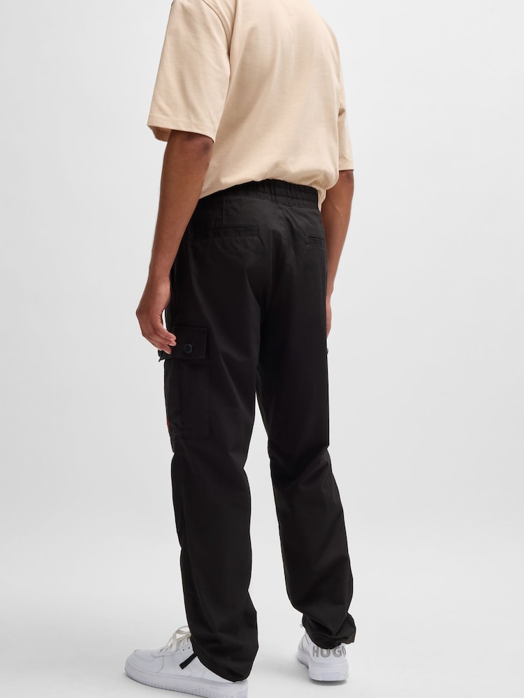 HUGO Grey Garlo 100% Cotton Trousers - Image 3 of 11