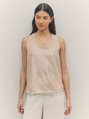BOSS Brown Sequin Vest - Image 1 of 5
