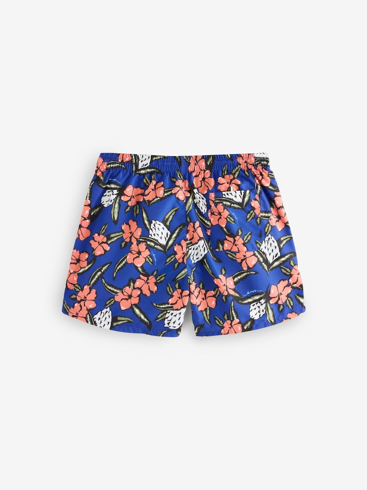 BOSS Blue Piranha Printed Swim Shorts - Image 2 of 4