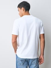 BOSS White Regular Fit Graphic 100% Cotton T-Shirt - Image 2 of 5