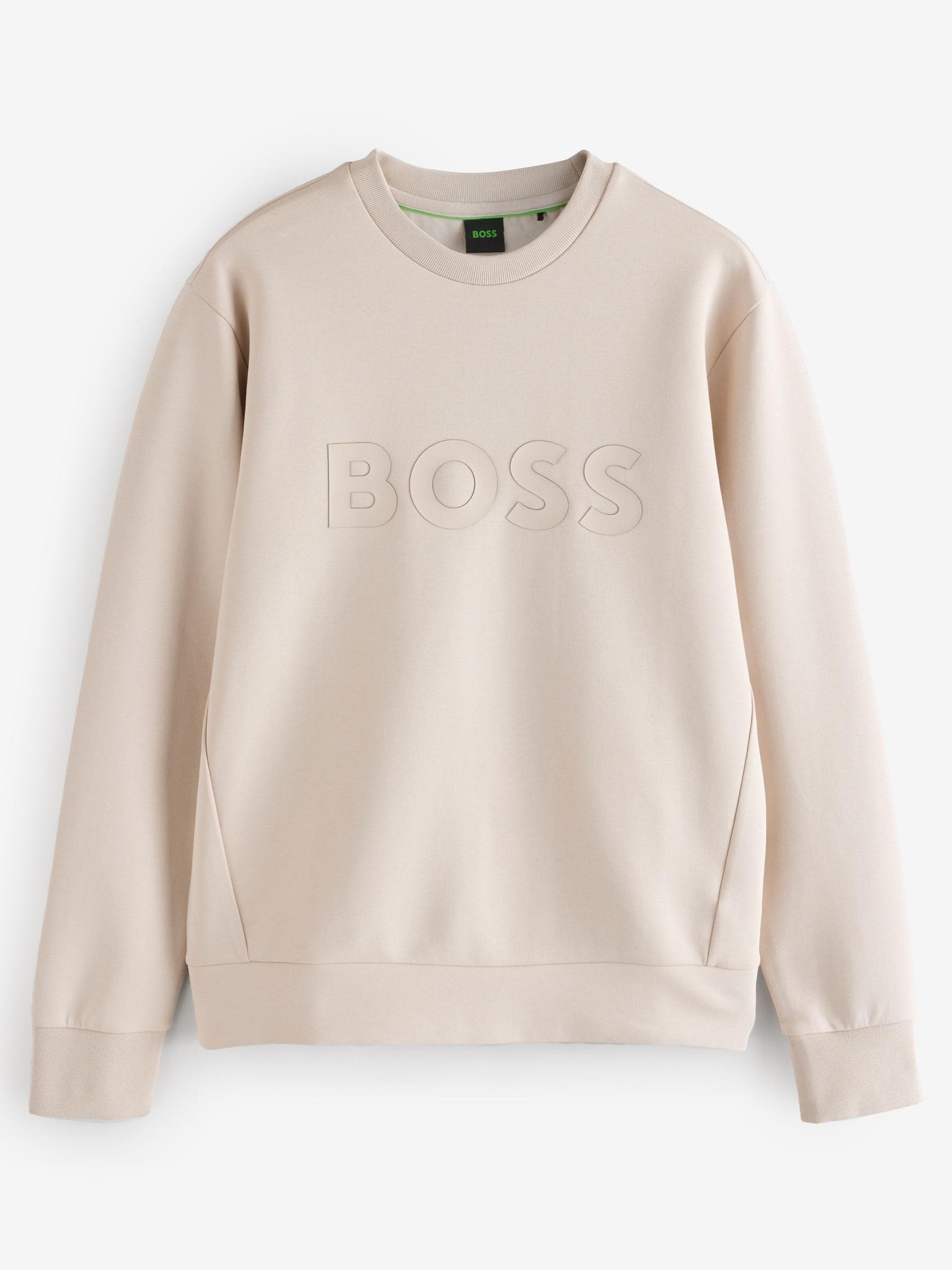 【500円引きクーポン】 Buy BOSS Cream Regular-Fit Logo Sweatshirt from Next USA その他
