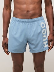 HUGO Blue Logo Swim Shorts - Image 1 of 8