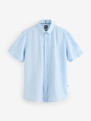 BOSS Blue Slim Fit Roan 100% Linen Shirt - Image 1 of 1