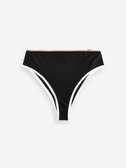 BOSS High Waisted Signature Stripe Bikini Bottoms - Image 1 of 2