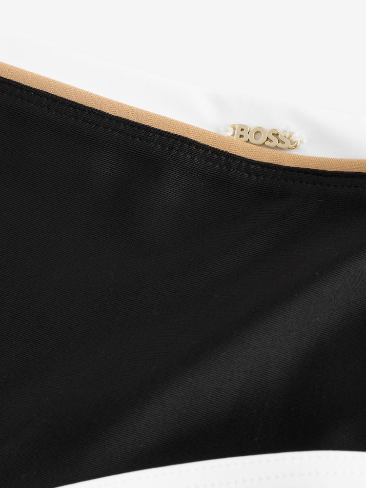 BOSS High Waisted Signature Stripe Bikini Bottoms - Image 2 of 2