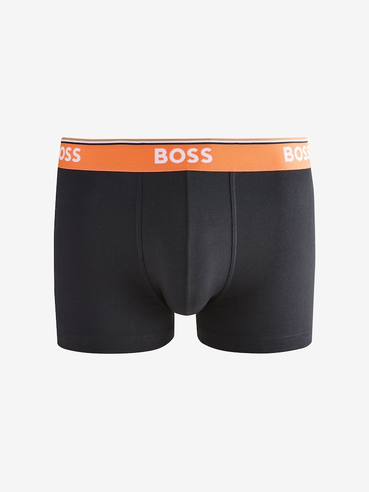 Черный/хром - BOSS Power Logo Boxers 3 Pack - Image 2 of 6