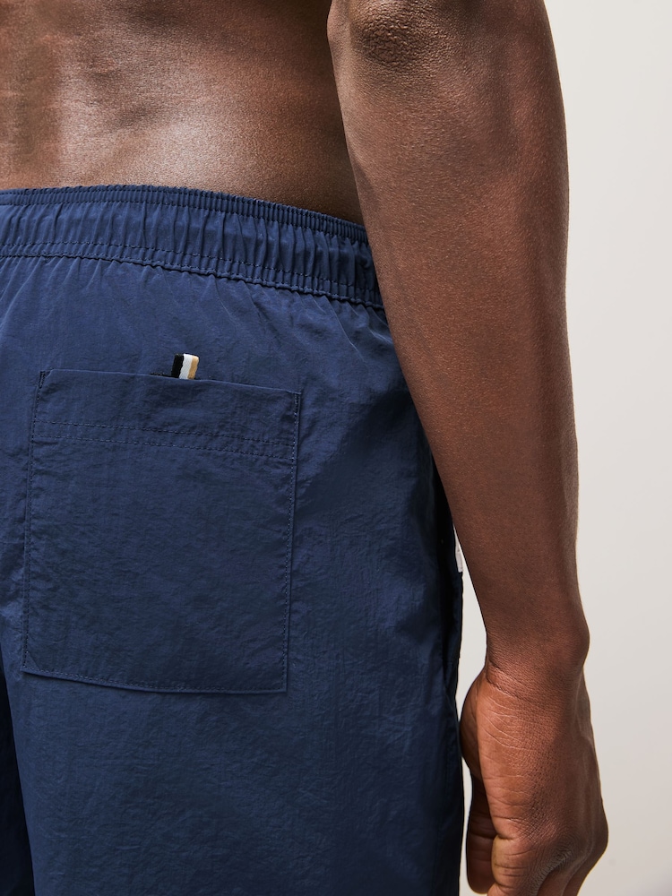 BOSS Blue Louis Stripe Swim Shorts - Image 4 of 10