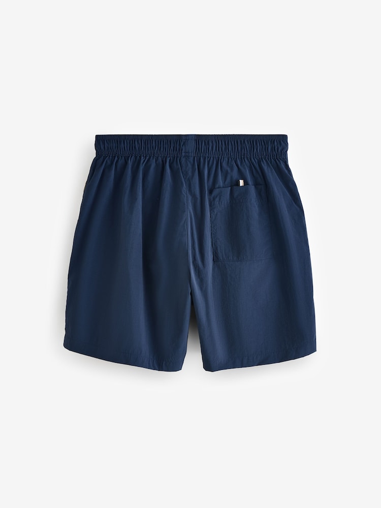 BOSS Blue Louis Stripe Swim Shorts - Image 6 of 10