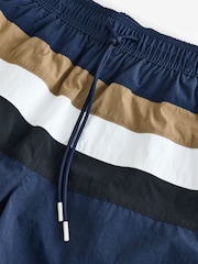 BOSS Blue Louis Stripe Swim Shorts - Image 7 of 10