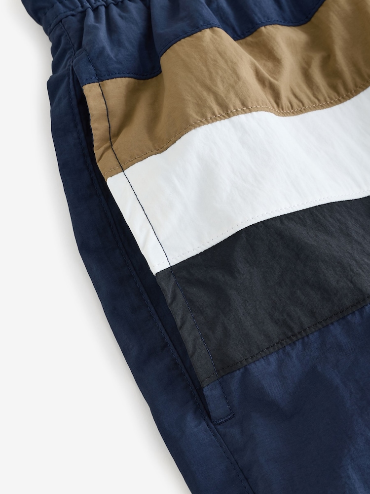 BOSS Blue Louis Stripe Swim Shorts - Image 8 of 10