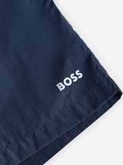 BOSS Blue Louis Stripe Swim Shorts - Image 9 of 10