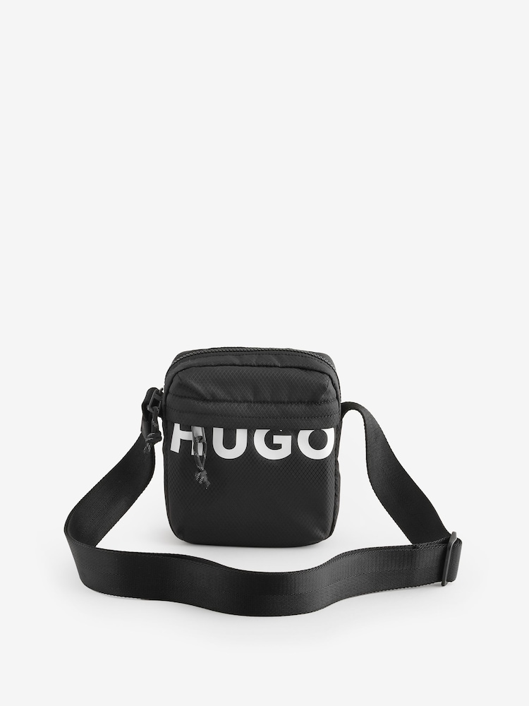 HUGO Black Logo Envelope Bag - Image 1 of 4 HUGO Black Logo Envelope Bag - Image 1 of 4