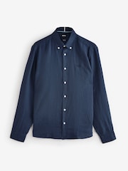 BOSS Blue Regular-Fit 100% Linen Shirt - Image 1 of 1