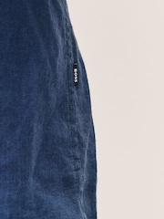 BOSS Blue Regular Fit 100% Linen Shirt - Image 5 of 6