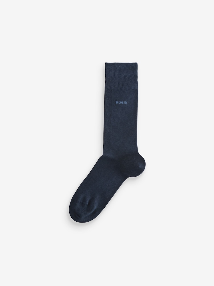 BOSS Blue Logo Socks 2 Pack - Image 2 of 5