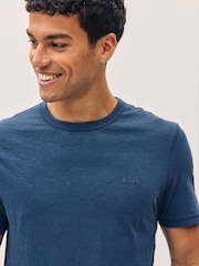 BOSS Dark Blue Regular Fit Logo T-Shirt - Image 3 of 4