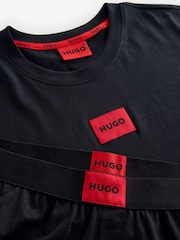 HUGO Black Loungewear T-Shirt and Shorts Set - Image 6 of 6