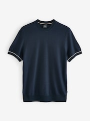 BOSS Blue Regular-Fit Crew Neck T-Shirt - Image 1 of 1