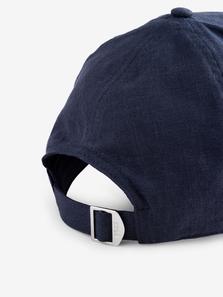 BOSS Blue Embroidered Logo Cap - Image 3 of 3 BOSS Blue Embroidered Logo Cap - Image 3 of 3
