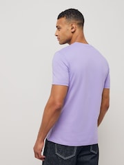 Morado - BOSS Large Logo Graphic 100% Cotton T-Shirt - Imagen 3 de 4