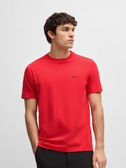 BOSS Cherry Red Regular Fit Logo T-Shirt - Image 1 of 5