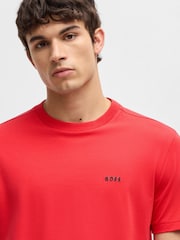 BOSS Cherry Red Regular Fit Logo T-Shirt - Image 4 of 5