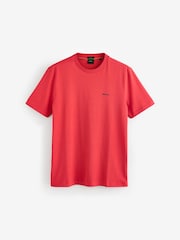 BOSS Cherry Red Regular Fit Logo T-Shirt - Image 5 of 5
