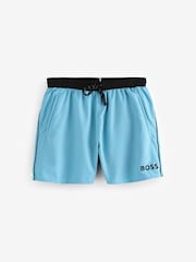 BOSS Blue Mooneye Logo Swim Shorts - Image 1 of 4