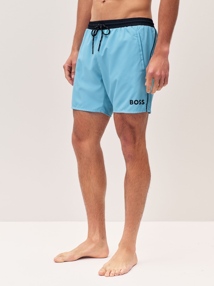 BOSS Blue Sky Starfish Quick Dry Swim Shorts - Image 1 of 4 BOSS Blue Sky Starfish Quick Dry Swim Shorts - Image 1 of 4