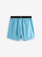 BOSS Blue Mooneye Logo Swim Shorts - Image 2 of 4