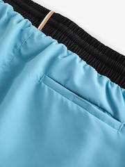 BOSS Blue Mooneye Logo Swim Shorts - Image 4 of 4