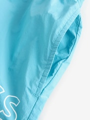 BOSS Blue Mooneye Logo Swim Shorts - Image 3 of 4