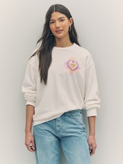 HUGO Natural Graphic Jersey 100% Cotton Sweatshirt - Image 1 of 5