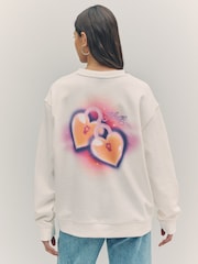 HUGO Natural Graphic Jersey 100% Cotton Sweatshirt - Image 2 of 5