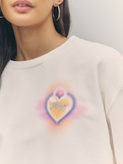 HUGO Natural Graphic Jersey 100% Cotton Sweatshirt - Image 3 of 5