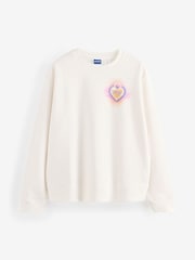 HUGO Natural Graphic Jersey 100% Cotton Sweatshirt - Image 5 of 5