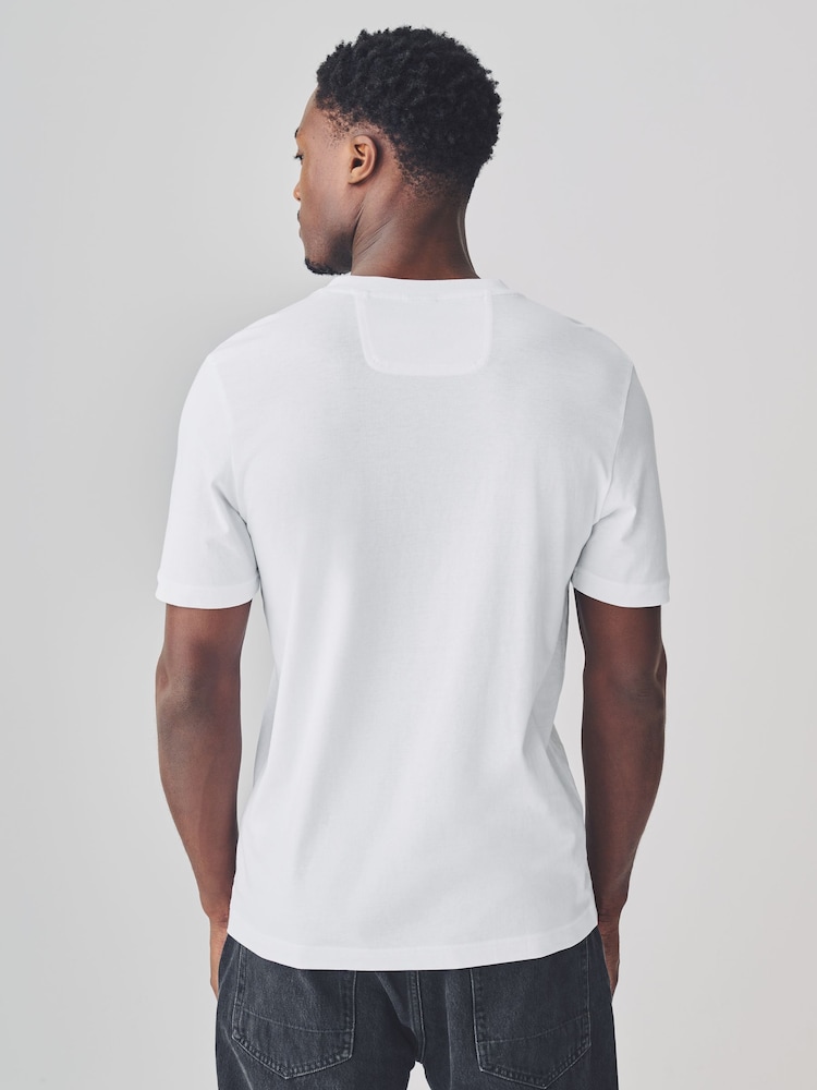 Branco - Camiseta BOSS Regular Fit com logotipo 100% algodão - Imagem 2 de 4