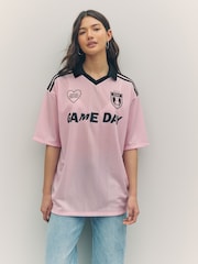HUGO Pink Football Inspired Graphic Sports Polo Shirt - Image 1 of 5