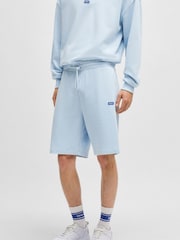 HUGO Blue Logo Sweat 100% Cotton  Shorts - Image 1 of 5