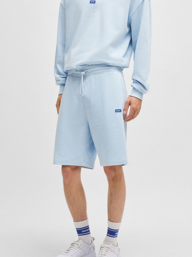 HUGO Blue Logo Sweat 100% Cotton  Shorts - Image 1 of 5