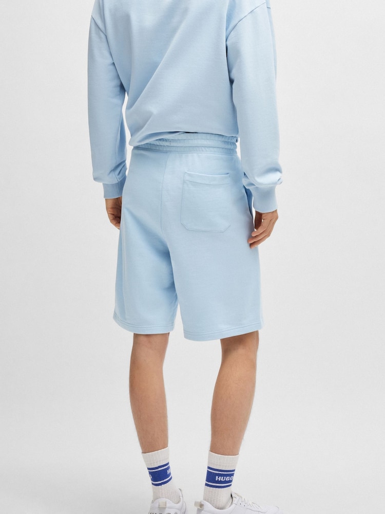 HUGO Blue Logo Sweat 100% Cotton  Shorts - Image 2 of 5