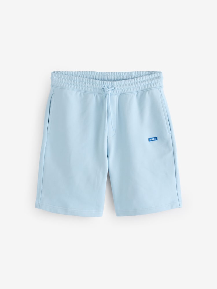 HUGO Blue Logo Sweat 100% Cotton  Shorts - Image 5 of 5
