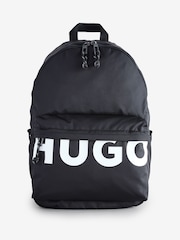 HUGO Black Logo Rucksack - Image 1 of 5