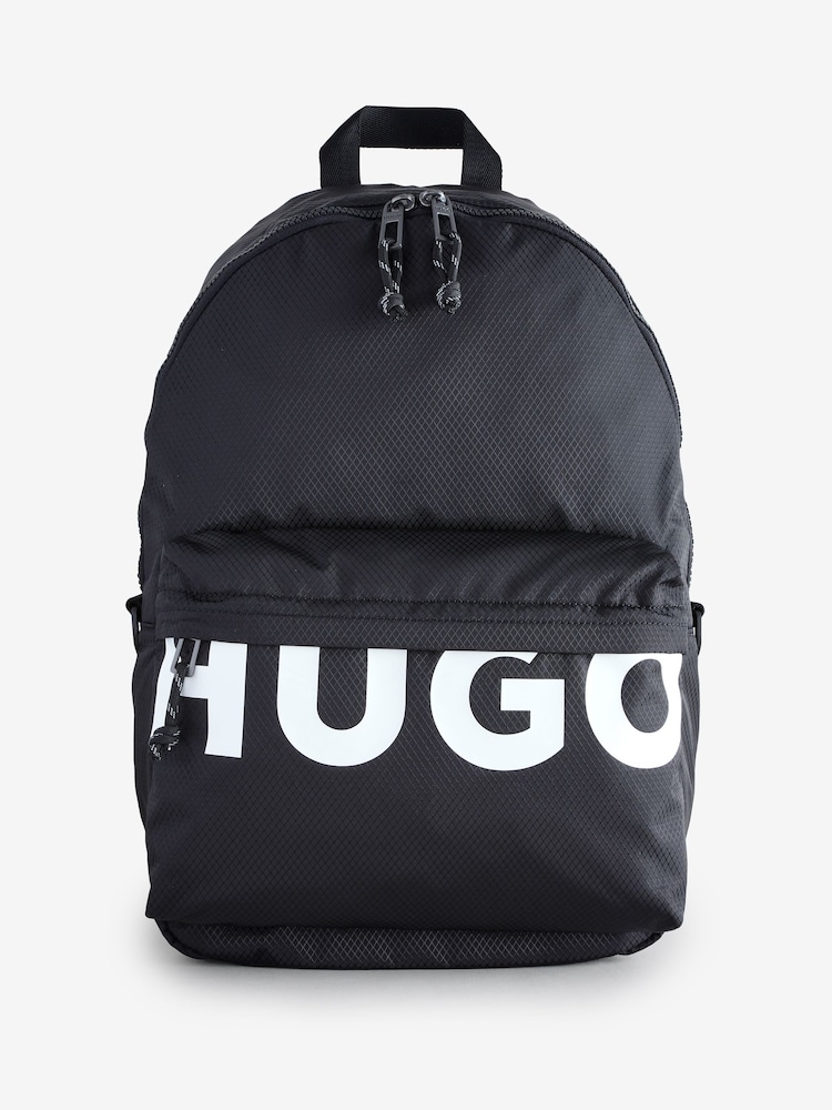 HUGO Black Logo Rucksack - Image 1 of 5