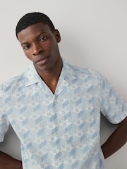 HUGO Blue Relaxed Fit Ellino 100% Cotton Shirt - Image 4 of 5