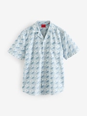 HUGO Blue Relaxed Fit Ellino 100% Cotton Shirt - Image 5 of 5