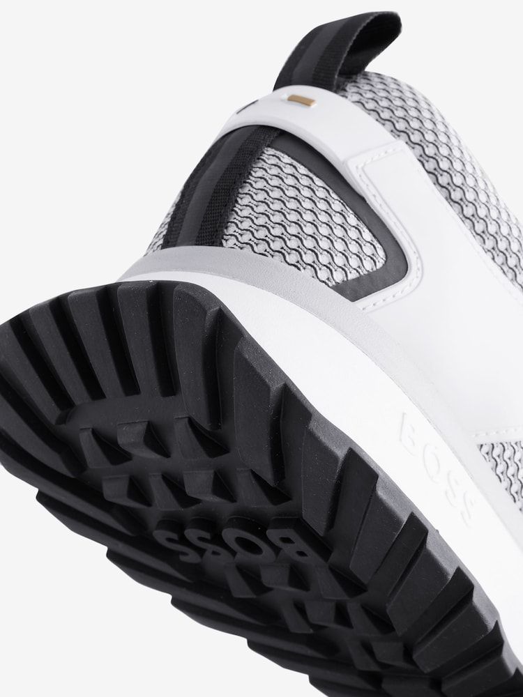 BOSS White Jonah Logo Trainers - Image 4 of 4